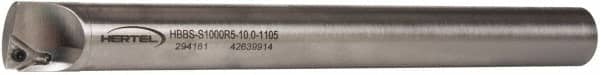 Hertel - 1.105" Min Bore Diam, 10" OAL, 1" Shank Diam, HBBS Indexable Boring Bar - 8" Max Bore Depth, TD.., TP.. Insert, Screw Holding Method - Americas Industrial Supply