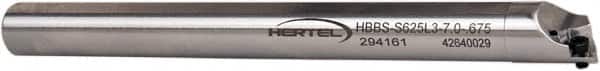 Hertel - 0.675" Min Bore Diam, 7" OAL, 5/8" Shank Diam, HBBS Indexable Boring Bar - 2-1/2" Max Bore Depth, WPMT Insert, Screw Holding Method - Americas Industrial Supply