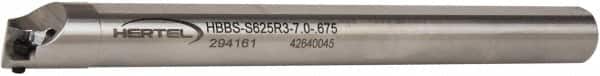 Hertel - 0.675" Min Bore Diam, 7" OAL, 5/8" Shank Diam, HBBS Indexable Boring Bar - 2-1/2" Max Bore Depth, WPMT Insert, Screw Holding Method - Americas Industrial Supply