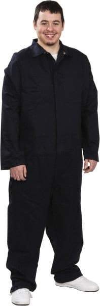 PRO-SAFE - Size 2XL, Navy Blue, Zipper, Arc Flash Coverall - 44 to 46" Chest, Indura Ultra Soft, Cotton, Nylon, 6 Pockets - Americas Industrial Supply