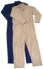 PRO-SAFE - Size L, Navy Blue, Zipper, Arc Flash Coverall - 36 to 38" Chest, Indura Ultra Soft, Cotton, Nylon, 6 Pockets - Americas Industrial Supply