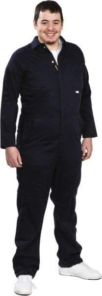 PRO-SAFE - Size M, Navy Blue, Zipper, Arc Flash Coverall - 32 to 34" Chest, Indura Ultra Soft, Cotton, Nylon, 6 Pockets - Americas Industrial Supply