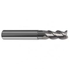 1/2" Dia. - 3-1/2" OAL - 3 FL Variable Helix Bright Carbide End Mill - Americas Industrial Supply