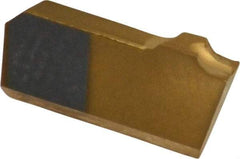 Hertel - 3/32 HG120CO Grade, 0.0938" Cutting Width, Carbide Cutoff Insert - 18° Right Hand Lead Angle, TiN Coated - Americas Industrial Supply