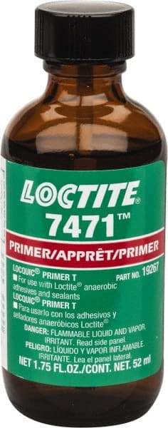 Loctite - 1.75 Fluid Ounce Bottle, Amber, Liquid Primer - Series 7471 - Americas Industrial Supply