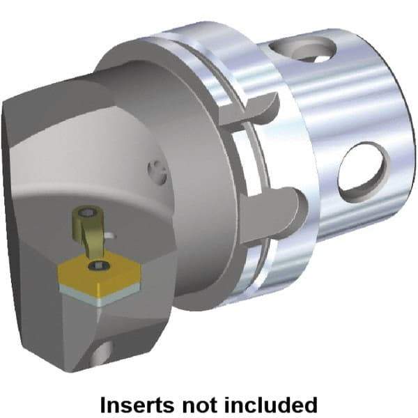 Kennametal - Left Hand Cut, Size KM4X100, CN.. Insert Compatiblity, Internal or External Modular Turning & Profiling Cutting Unit Head - 63mm Ctr to Cutting Edge, 100mm Head Length, Through Coolant - Americas Industrial Supply