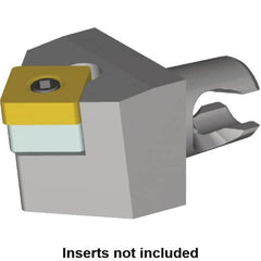 Kennametal - Neutral Cut, Size KM16, SN.. Insert Compatiblity, Modular Turning & Profiling Cutting Unit Head - 20mm Head Length, Series KM Micro - Americas Industrial Supply