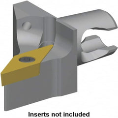 Kennametal - Left Hand Cut, Size KM16, VB.. Insert Compatiblity, Modular Turning & Profiling Cutting Unit Head - 10mm Ctr to Cutting Edge, 20mm Head Length, Through Coolant, Series KM Micro - Americas Industrial Supply