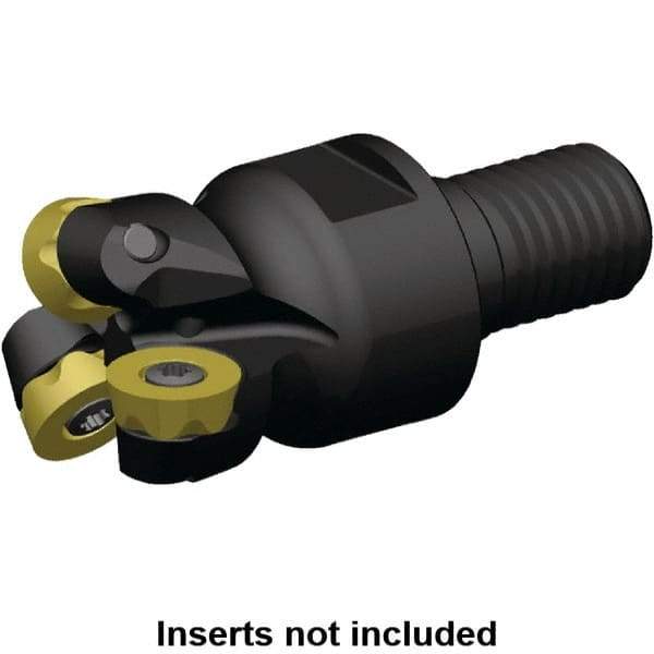 Kennametal - 28mm Cutting Diam, 29mm Shank Diam, 1.575" Max Depth of Cut, Modular Connection Indexable Copy End Mill - 4 Inserts, RP.T 1204M0.. Insert, KSRM Toolholder, Steel, Through Coolant - Americas Industrial Supply