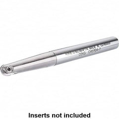 Kennametal - 8mm Cut Diam, 4mm Max Depth of Cut, 10mm Shank Diam, 100mm OAL, Indexable Ball Nose End Mill - 60mm Head Length, Straight Shank, KDMB Toolholder, KDM. 08.. Insert - Americas Industrial Supply