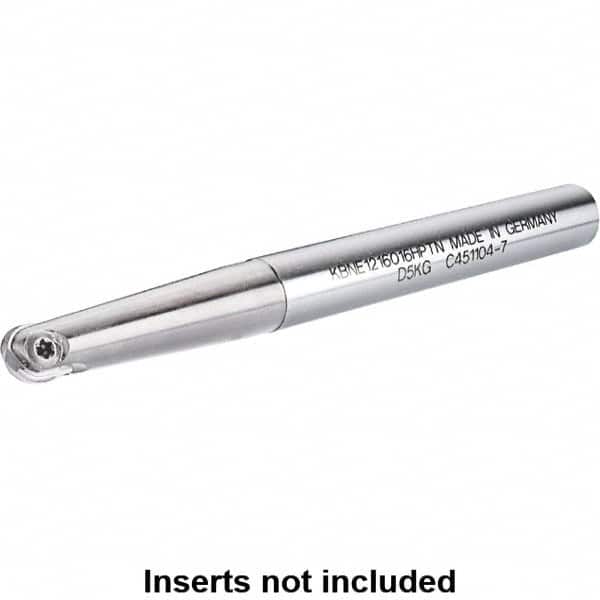 Kennametal - 6mm Cut Diam, 3mm Max Depth of Cut, 8mm Shank Diam, 90mm OAL, Indexable Ball Nose End Mill - 40mm Head Length, Straight Shank, KDMB Toolholder, KDM. 06.. Insert - Americas Industrial Supply