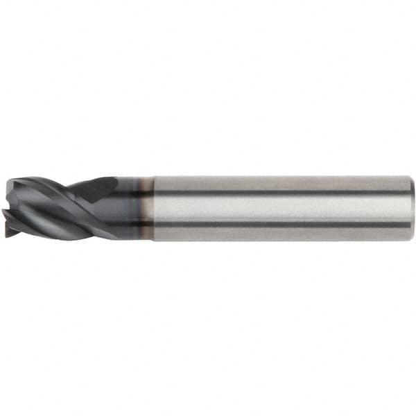 Kennametal - 0.5394" Mill Diam, 0.5512" LOC, 3 Flute Solid Carbide Keyway End Mill - Spiral Flute, AlTiN Finish, 14mm Shank Diam, 75mm OAL, 38° Helix, Centercutting - Americas Industrial Supply