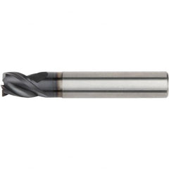 Kennametal - 0.6181" Mill Diam, 34mm LOC, 3 Flute Solid Carbide Keyway End Mill - Spiral Flute, AlTiN Finish, 16mm Shank Diam, 82mm OAL, 38° Helix, Centercutting - Americas Industrial Supply