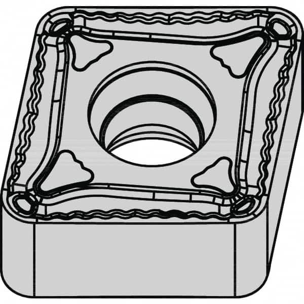 Kennametal - CNMU444 MN Grade KCP25B Carbide Turning Insert - TiOCN Finish, 80° Diamond/Rhombic, 1/2" Inscr Circle, 1/4" Thick, 1/16" Corner Radius - Americas Industrial Supply