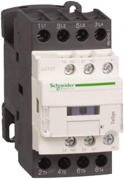 Schneider Electric - 4 Pole, 125 Coil VDC, 40 Amp at 440 VAC, Nonreversible IEC Contactor - Bureau Veritas, CCC, CSA, CSA C22.2 No. 14, DNV, EN/IEC 60947-4-1, EN/IEC 60947-5-1, GL, GOST, LROS, RINA, RoHS Compliant, UL 508, UL Listed - Americas Industrial Supply