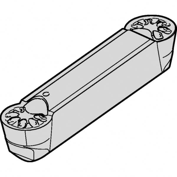 Kennametal - 0600A4R-P GUP Grade KCU10, 6mm Cutting Width Carbide Grooving Insert - Neutral, 3mm Corner Radius - Americas Industrial Supply