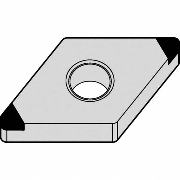 Kennametal - DNGA432 MT Grade KBH20 PCBN Turning Insert - Uncoated, 55° Diamond, 1/2" Inscr Circle, 3/16" Thick, 1/32" Corner Radius - Americas Industrial Supply