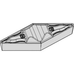 Kennametal - VPGR334 FP Grade KCP25 Carbide Turning Insert - TiCN/Al2O3 Finish, 35° Diamond, 3/8" Inscr Circle, 3/16" Thick, 1/16" Corner Radius - Americas Industrial Supply