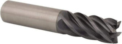 Kennametal - 20mm, 38mm LOC, 20mm Shank Diam, 115mm OAL, 6 Flute, Solid Carbide Square End Mill - Single End, AlTiN Finish, Spiral Flute, 38° Helix, Centercutting, Right Hand Cut, Right Hand Flute, Series UJDE - Americas Industrial Supply