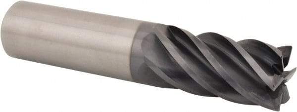 Kennametal - 25mm, 6 Flute, Single End, Solid Carbide, 0.75mm Corner Radius End Mill - 121mm OAL, 38° Helix, Right Hand Flute, 45mm LOC, Right Hand Cut - Americas Industrial Supply