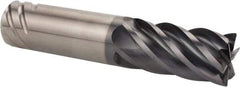 Kennametal - 25mm, 6 Flute, Single End, Solid Carbide, 0.75mm Corner Radius End Mill - 121mm OAL, 38° Helix, Right Hand Flute, 45mm LOC, Right Hand Cut - Americas Industrial Supply