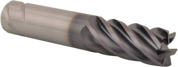 Kennametal - 3/4", 6 Flute, Single End, Solid Carbide, 0.09" Corner Radius End Mill - 4" OAL, 38° Helix, Right Hand Flute, 1-5/8" LOC, Right Hand Cut - Americas Industrial Supply