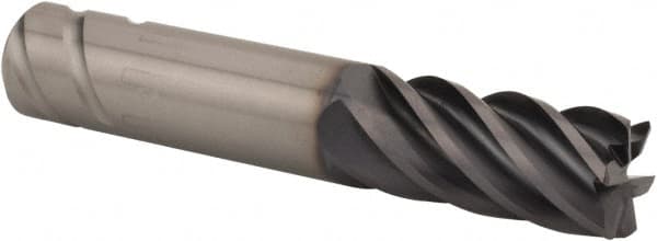 Kennametal - 5/8", 6 Flute, Single End, Solid Carbide, 0.03" Corner Radius End Mill - 3-1/2" OAL, 38° Helix, Right Hand Flute, 1-1/4" LOC, Right Hand Cut - Americas Industrial Supply