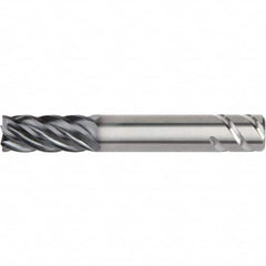 Kennametal - 1-1/4", 6 Flute, Single End, Solid Carbide, 0.03" Corner Radius End Mill - 5" OAL, 38° Helix, Right Hand Flute, 2-1/4" LOC, Right Hand Cut - Americas Industrial Supply