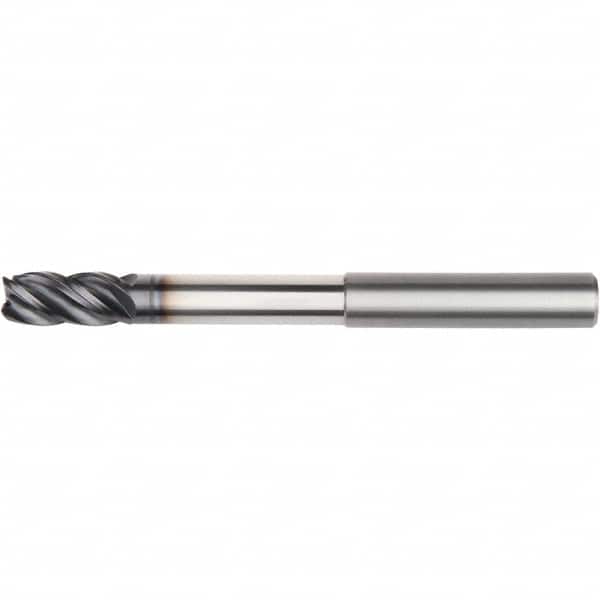 Kennametal - 12mm, 4 Flute, Single End, Solid Carbide, Corner Chamfer End Mill - 125mm OAL, 38° Helix, Right Hand Flute, 24mm LOC, Right Hand Cut, 73mm Extended Reach - Americas Industrial Supply