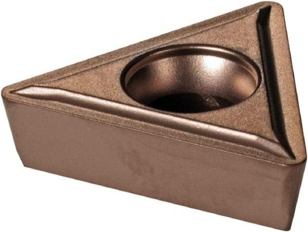 Kennametal - TPMT32.52 LF Grade KCP25B Carbide Turning Insert - TiCN/Al2O3/TiOCN Finish, 60° Triangle, 3/8" Inscr Circle, 5/32" Thick, 1/32" Corner Radius - Americas Industrial Supply