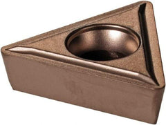Kennametal - TPMT32.52 LF Grade KCP25B Carbide Turning Insert - TiCN/Al2O3/TiOCN Finish, 60° Triangle, 3/8" Inscr Circle, 5/32" Thick, 1/32" Corner Radius - Americas Industrial Supply