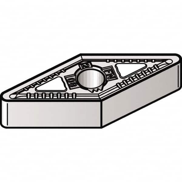 Kennametal - VNMG331 FN Grade KCP25B Carbide Turning Insert - TiOCN Finish, 35° Diamond, 3/8" Inscr Circle, 3/16" Thick, 1/64" Corner Radius - Americas Industrial Supply