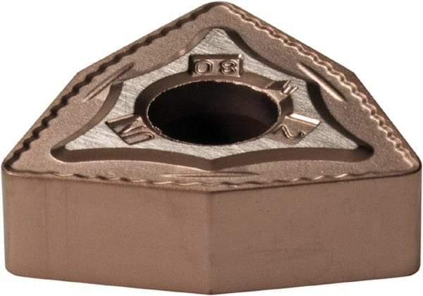 Kennametal - WNMG432 UN Grade KCK15B Carbide Turning Insert - TiCN/Al2O3/TiOCN Finish, 80° Trigon, 1/2" Inscr Circle, 3/16" Thick, 1/32" Corner Radius - Americas Industrial Supply