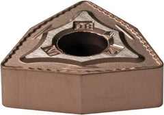 Kennametal - WNMG432 UN Grade KCK15B Carbide Turning Insert - TiCN/Al2O3/TiOCN Finish, 80° Trigon, 1/2" Inscr Circle, 3/16" Thick, 1/32" Corner Radius - Americas Industrial Supply