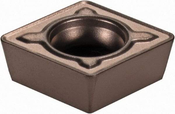 Kennametal - CPMT32.52 MF Grade KCP25B Carbide Turning Insert - TiCN/Al2O3/TiOCN Finish, 80° Diamond, 3/8" Inscr Circle, 5/32" Thick, 1/32" Corner Radius - Americas Industrial Supply