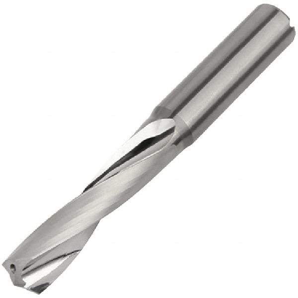 Kennametal - 5/16" 155° Solid Carbide Jobber Drill - Bright Finish, Right Hand Cut, Spiral Flute, Straight Shank, 79mm OAL, Standard Point - Americas Industrial Supply