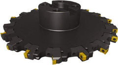 Seco - Shell Mount Connection, 5/16" Cutting Width, 2.2" Depth of Cut, 8" Cutter Diam, 1-1/2" Hole Diam, 7 Tooth Indexable Slotting Cutter - R335.18 Toolholder, LNK.. 05.. Insert, Neutral Cutting Direction - Americas Industrial Supply