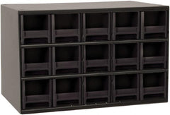 Akro-Mils - 15 Drawer, Small Parts Cabinet - 11" Deep x 17" Wide x 11" High - Americas Industrial Supply