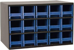 Akro-Mils - 15 Drawer, Small Parts Cabinet - 11" Deep x 17" Wide x 11" High - Americas Industrial Supply