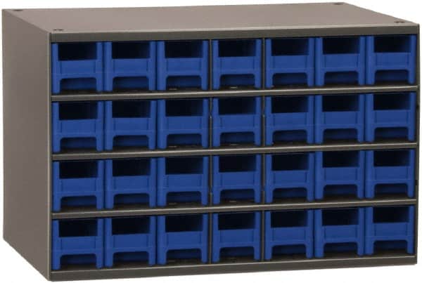Akro-Mils - 28 Drawer, Small Parts Cabinet - 11" Deep x 17" Wide x 11" High - Americas Industrial Supply