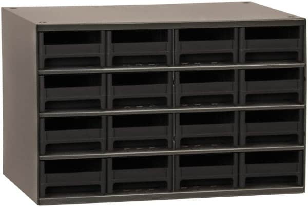 Akro-Mils - 16 Drawer, Small Parts Cabinet - 11" Deep x 17" Wide x 11" High - Americas Industrial Supply