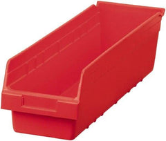 Akro-Mils - 23-5/8" Deep, Red Polymer Hopper Shelf Bin - 6" High x 6-5/8" Wide x 23-5/8" Long - Americas Industrial Supply