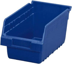 Akro-Mils - 11-5/8" Deep, Blue Polymer Hopper Shelf Bin - 6" High x 6-5/8" Wide x 11-5/8" Long - Americas Industrial Supply