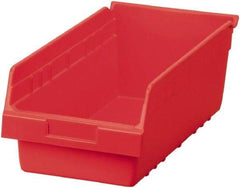 Akro-Mils - 17-7/8" Deep, Red Polymer Hopper Shelf Bin - 6" High x 8-3/8" Wide x 17-7/8" Long - Americas Industrial Supply
