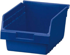 Akro-Mils - 11-5/8" Deep, Blue Polymer Hopper Shelf Bin - 6" High x 8-3/8" Wide x 11-5/8" Long - Americas Industrial Supply