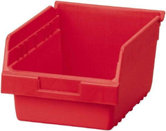 Akro-Mils - 11-5/8" Deep, Red Polymer Hopper Shelf Bin - 6" High x 8-3/8" Wide x 11-5/8" Long - Americas Industrial Supply