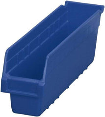 Akro-Mils - 17-7/8" Deep, Blue Polymer Hopper Shelf Bin - 6" High x 4-1/8" Wide x 17-7/8" Long - Americas Industrial Supply