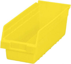 Akro-Mils - 17-7/8" Deep, Yellow Polymer Hopper Shelf Bin - 6" High x 6-5/8" Wide x 17-7/8" Long - Americas Industrial Supply