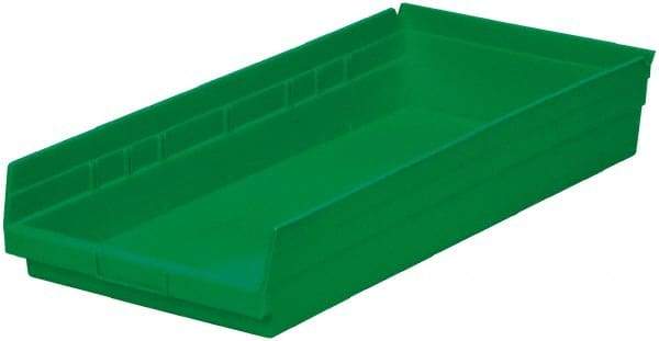 Akro-Mils - 513 Lb. Load Capacity, 23-5/8" Deep, Green Hopper Shelf Bin - 4" High x 11-1/8" Wide x 23-5/8" Long - Americas Industrial Supply