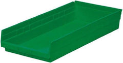 Akro-Mils - 513 Lb. Load Capacity, 23-5/8" Deep, Green Hopper Shelf Bin - 4" High x 11-1/8" Wide x 23-5/8" Long - Americas Industrial Supply